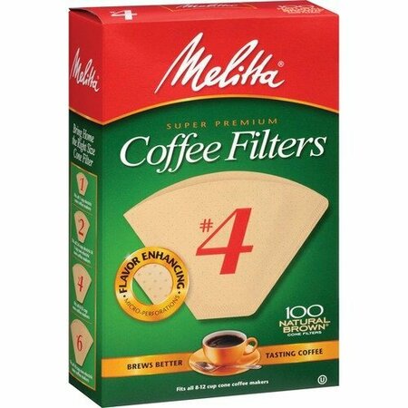 MELITTA USA Melitta 624602, Coffee Filters, Natural Brown Paper, Cone Style, 8 To 12 Cups, 100PK MLA624602